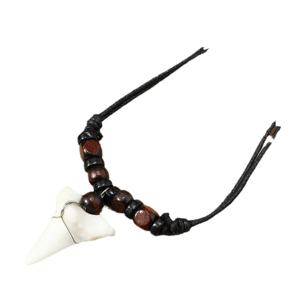 Shark tooth necklace bohemian handicraft jewelry